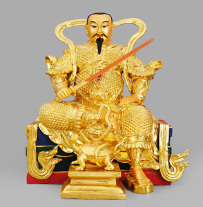 真武大帝神像彩绘祖师爷纯铜玄天上帝客厅钦安殿摆件定做玄武祖师