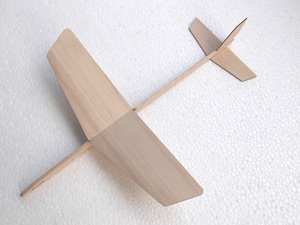 笨鸟木质弹射模型滑翔飞机(一级)套材/手掷模型飞机/益智动手
