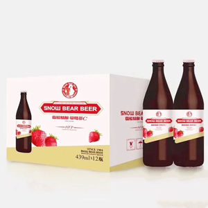 雪熊精酿草莓啤酒果味啤酒439mlx12瓶男女都爱喝泡沫箱发货包邮