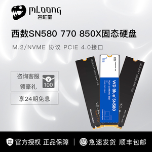 WD/西部数据SN570蓝盘580电脑固态1T黑盘500G硬盘770西数850X 2T