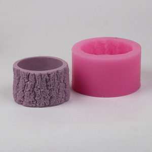 树桩花盆硅胶模具滴胶石膏树桩花盆硅胶模具北欧风多肉花盆模具