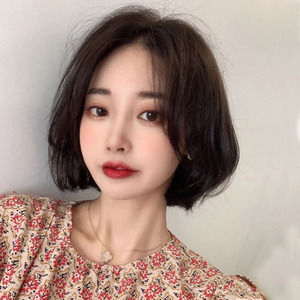 假发女短发圆脸可爱中分刘海短直发初恋少女学生波波头自然全头套