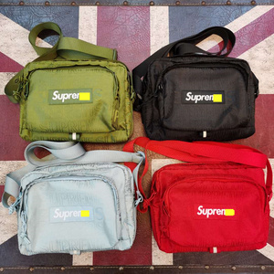 supreme 19ss 46th shoulder bag 腰包挎包 满印弹幕logo 单肩包