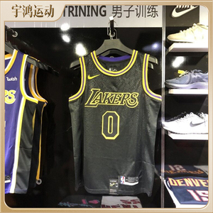 美版正品 湖人队0号尼克杨球衣 young 库兹马男子篮球服城市版sw