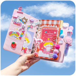 手账本素材套装大礼包活页手帐本子女孩手杖版本礼盒文具用品大全