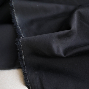 意大利进口黑色细腻平滑舒适抗皱弹力纱卡棉混纺风衣设计师布料