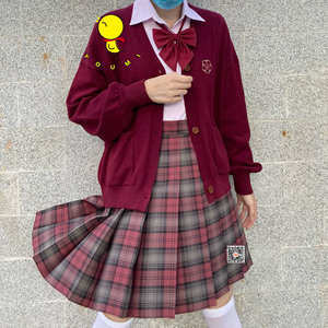 00dachun_2008淘宝优马猪肝格jk百褶裙日韩校供高腰半身裙气质校服