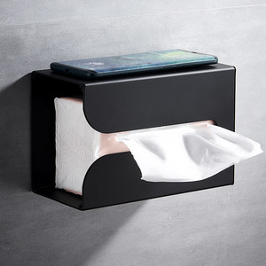 免打孔北欧太空铝创意抽纸盒卫生间纸巾盒厕所卫生纸置物架厕纸盒