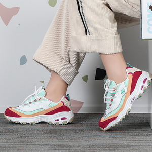 斯凯奇女鞋红色熊猫鞋