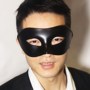 男士半脸英伦朋克面具唱歌手酒吧dj万圣节圣诞派对假面舞会聚会黑