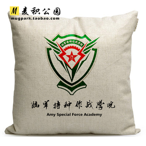 军校毕业纪念品定制 陆军特种作战学院学校徽章周边学生抱枕靠垫