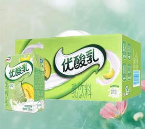 伊利 优酸乳哈密瓜味250ml*24盒原味蓝莓味ad钙草莓味牛奶