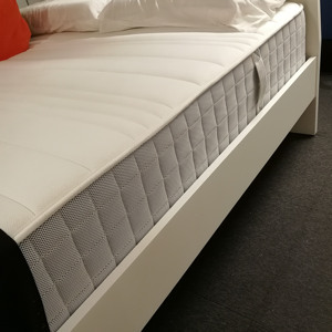 宜家 菲因维尔 袋装弹簧床垫, 硬型, 淡灰色150/180国内代购