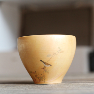 等于堂柴烧杯 小芳手绘花鸟系列茶杯 精品主人杯品茗杯茶具已出