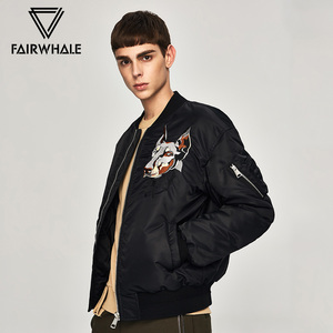 马克华菲羽绒服男秋冬新款时尚潮流狗头刺绣保暖上衣羽绒男士