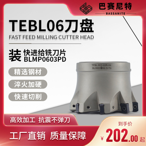 TEBL06快进给切削 数控铣刀盘 BLMP0603R-HY1308刀片与特固克通装