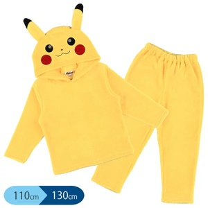 包邮 皮卡丘珊瑚绒套装110-130日单男女儿童秋冬保暖家居服睡衣裤