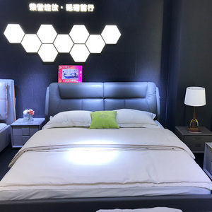 金百利真皮双人床1800*2000架构结实柔软度适中质感细腻