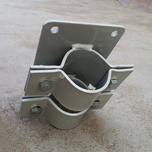 3mm重型双抱箍海康球机立杆电线杆钢管圆柱固定支架管夹紧固卡子