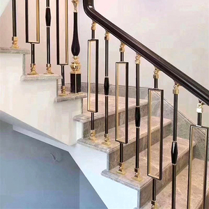 欧坤铝艺扶手轻奢风豪华简约现代铝合金室内楼梯栏杆别墅窗台护栏