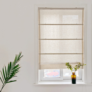 纱帘罗马帘 透光不透人麻纱白纱北欧美式乡村风格定制提拉帘升降