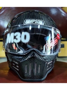 新品美国进口simpson辛普森M30 BANDIT头盔镜片 电镀黑色挡风玻品