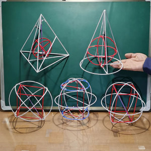 棱切球外切正四面体三棱锥内切接圆柱正方体立体几何教具高中模型