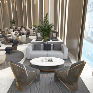 风接待沙发简约现代售楼处美容院会所休息区洽谈桌椅组合68人付款693