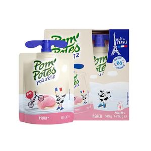 新效期 法国原装进口 法优乐儿童吸吸乐酸奶常温酸奶85g*4袋盒装