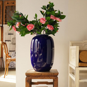 摆设asianart新中式陶瓷大花瓶摆件花器客厅景德镇干花插花艺术