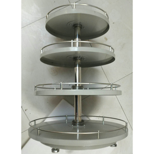 医院不锈钢围边小旋转药盘架药店展瓶架钢圆形药架实拍零售摆货架