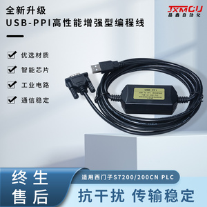 USB-PPI 西门子S7-200plc编程线CPU224 226 222PLC 上传下载数据