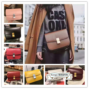 巴黎代购celine/赛琳 box中号复古翻盖豆腐包单肩斜挎女包空姐包