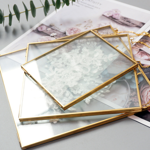 欧式复古风格chic感设计款画框玻璃金属装饰相框相夹标本夹画夹