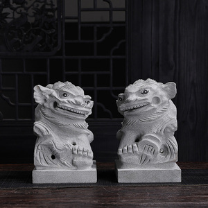 惠安石雕天然青石北京狮户外石狮镇宅神兽门头狮镇墓狮狮子头摆件