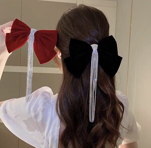 风抓紧爱气质大号蝴蝶结发夹时尚后脑勺头顶鲨鱼夹发卡子342人付款18
