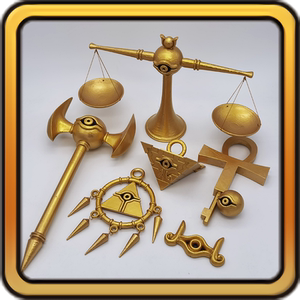 【青吹】cosplay道具定制_游戏王_千年七神器_积木智慧轮锡杖首饰