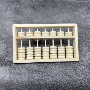 保真猛犸象牙算盘吊坠装饰珠子通透满纹状态