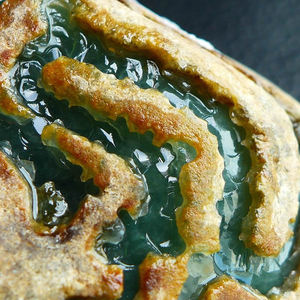 a精品晴水色料缅甸正品天然老坑a货翡翠原石玉石毛料 329.10g