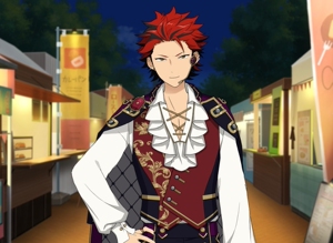 【租】偶像梦幻祭2红月猩红万圣节服装鬼龙红郎cos服装 包邮