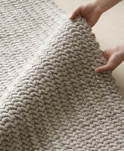 印度进口手工编织羊毛地毯无甲醛无胶水婴儿孩童可用