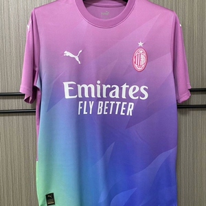 2324新款ac米兰二客球衣泰版训练服足球服运动联赛休闲纪念