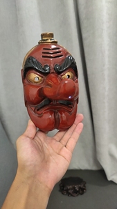 日本回流 木雕面具 大天狗 品相如图 所见所得 内部有线索