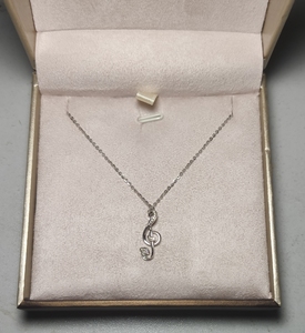 许培培1122淘宝金伯利18k白金钻石项链,成色98新,盒子,小票都在,现