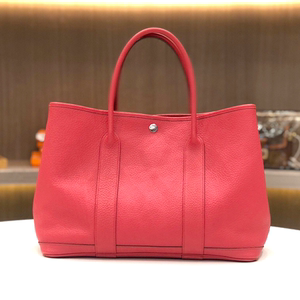 ll玲ling淘宝推荐hermes/爱马仕garden party36包帆布拼牛皮妈咪