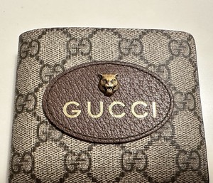 gucci古琦虎头折叠男士钱包老花进口牛皮卡包_阿里巴巴找货神器