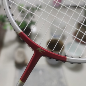 凯胜100ti羽毛球拍.4u,新拉的65线.28磅.球拍均衡
