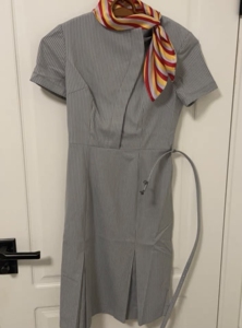 海航旗下女乘务员夏装制服,国际灰一件,尺码165/84,包邮