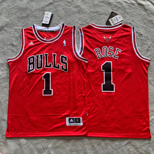 闲置nba球衣  公牛队1号 罗斯经典红色球衣球衣篮球男球衣