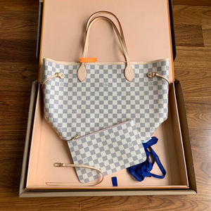 lv 棋盘格经典款母子包购物袋 中号尺寸32cm